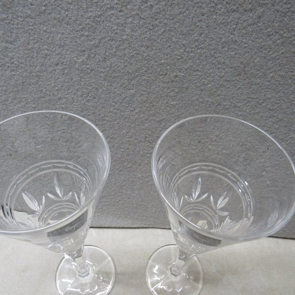 2 VINTAGE MACRYL 8 1/2" COCKTAIL GLASSES 24% PbO BOHEMIAN CRYSTAL - Picture 4 of 4